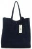 Kožené kabelka shopper bag Vittoria Gotti tmavo modrá V205454